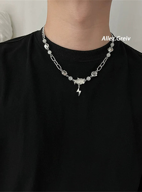 闪电吊坠项链小众高级感