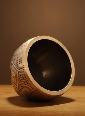 纯铜五谷丰登聚宝盆摆件 家居客厅装饰招财元宝乔迁开业礼品桌面