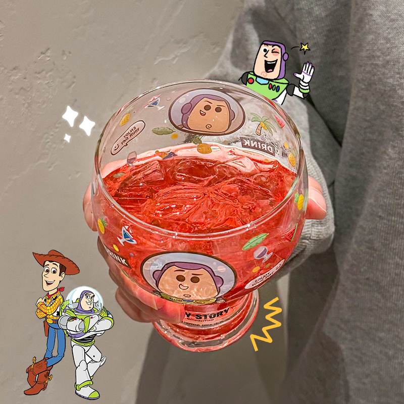 巴斯光年啤酒杯扎啤杯大容量个人专用果汁饮料杯高颜值玻璃酒杯 - 图2