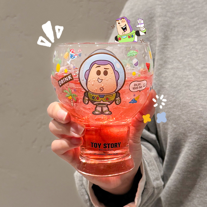 巴斯光年啤酒杯扎啤杯大容量个人专用果汁饮料杯高颜值玻璃酒杯 - 图1