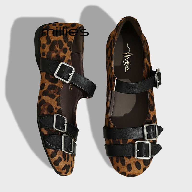 MILLIE'S/妙丽2026春季新款复古风玛丽珍鞋女平底真皮百搭豆豆鞋Z,淘宝优惠券,粉丝福利购,淘宝优惠卷