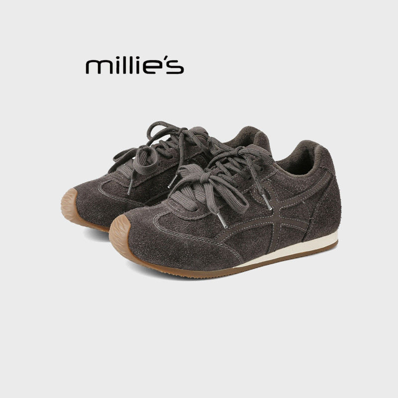 MILLIE'S/妙丽复古德训鞋新款秋季百搭阿甘运动休闲鞋女士板鞋Z,淘宝优惠券,粉丝福利购,淘宝优惠卷