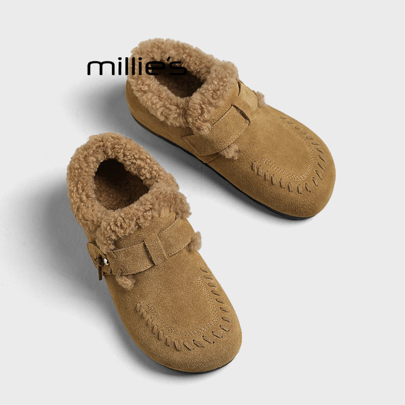 MILLIE'S/妙丽2025秋冬新款加绒保暖时尚百搭休闲运动鞋雪地靴女Z,淘宝优惠券,粉丝福利购,淘宝优惠卷