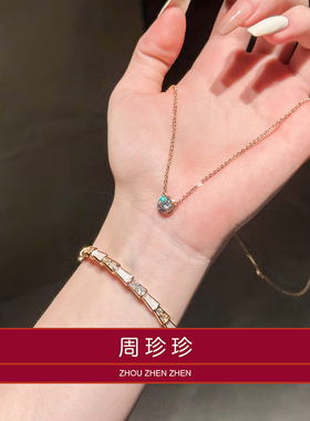 周珍珍2026新款赵露思同款鼻屎钻项链配饰女高级感轻奢小众锁骨链