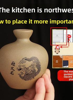 火龙瓶厨房西北角天门陶罐葫芦家装工艺品火陶瓷摆件