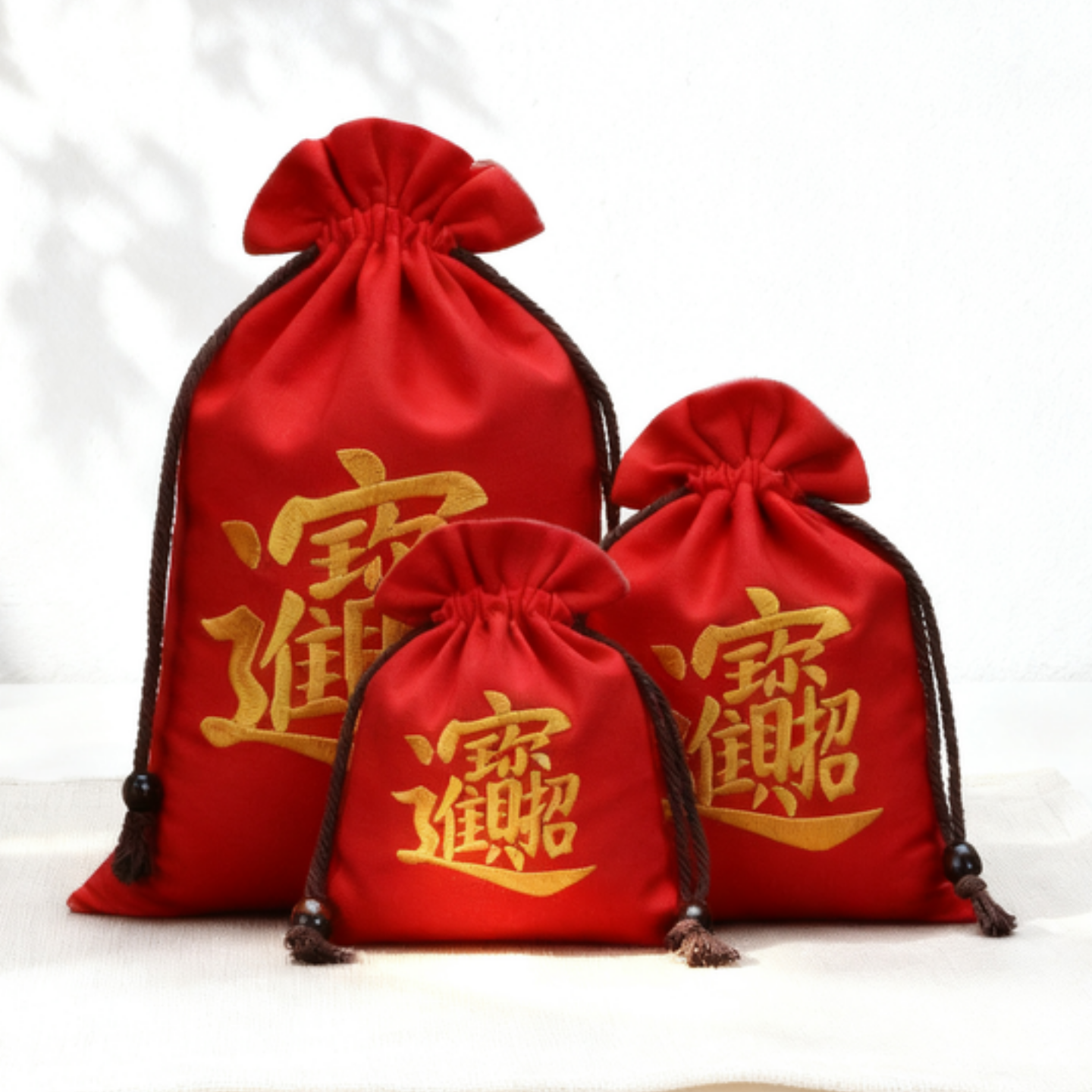 2026新年红色高档绒布双层加厚首饰袋招财进宝吉祥福袋大容量单面,淘宝优惠券,粉丝福利购,淘宝优惠卷