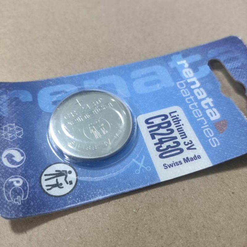 适用于瑞士renata进口CR2430锂电池好太太3v沃尔沃汽车钥匙晾衣架遥控器