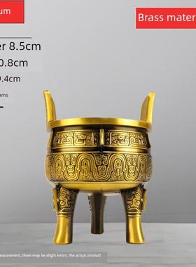 朱炳仁纯黄铜饰品库定远定公司礼品香炉工艺品三脚三脚架家居高档