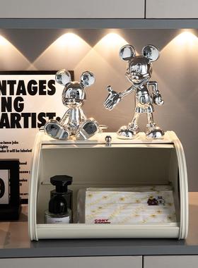 客厅进门钥匙口罩收纳盒入户玄关摆件电视柜家居鞋柜装饰品储物盒