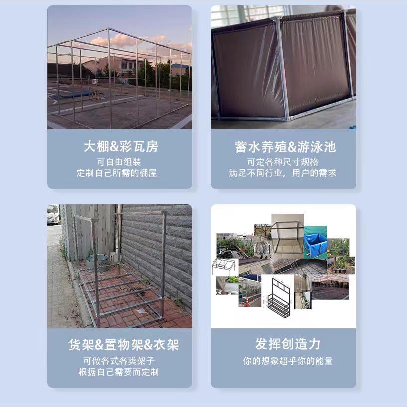 25/30/40不锈钢方管镀锌连接配件免焊接固定卡扣货架三通夹具 - 图0