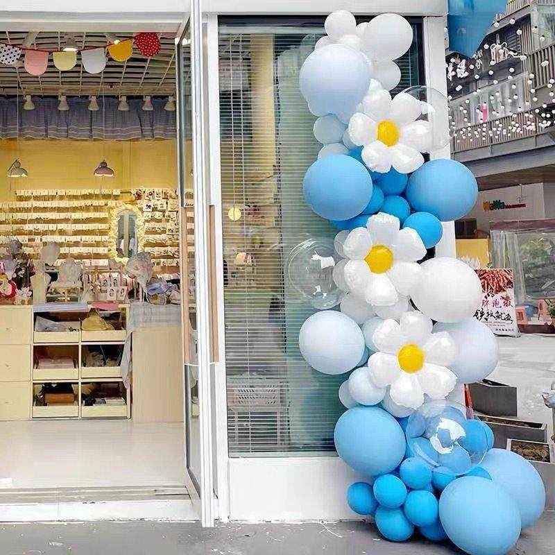 入口宴会蓝色学校气球连锁店布局返校活动装饰道路指南拱门店开业,淘宝优惠券,粉丝福利购,淘宝优惠卷