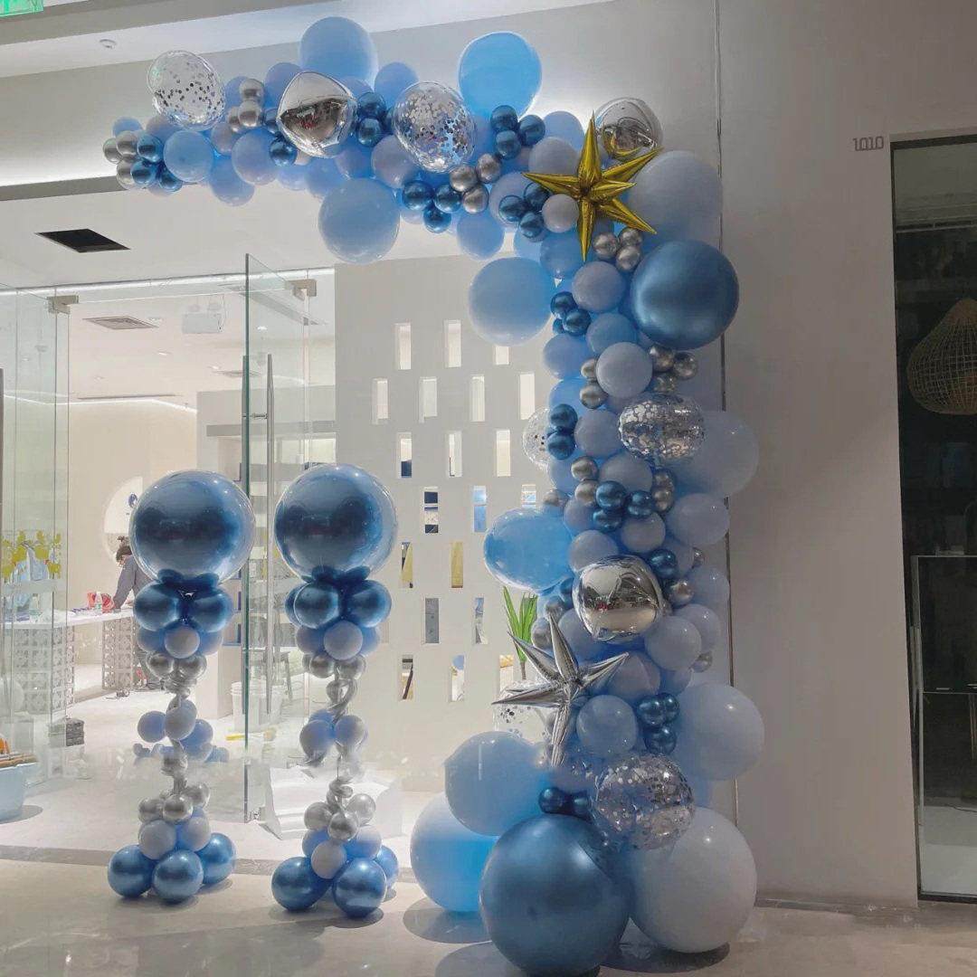 入口宴会蓝色学校气球连锁店布局返校活动装饰道路指南拱门店开业,淘宝优惠券,粉丝福利购,淘宝优惠卷