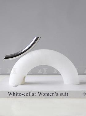 代简约天然FSB421石拱形何几云创意摆件样板间现酒店大厅书房玄关