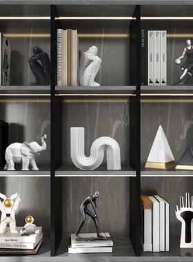 摆件简约现代客厅办公室抽象艺术品酒柜电视柜书柜书架软装装饰品