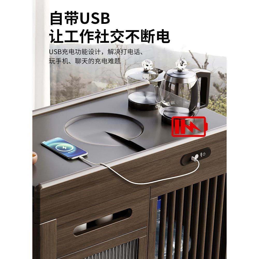 新中式阳台茶桌椅组合可移动伸缩小户型茶车家用带轮茶几实木茶台,淘宝优惠券,粉丝福利购,淘宝优惠卷