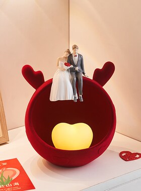 一鹿有你玄关钥匙收纳摆件创意实用轻奢高级新婚礼物乔迁新居礼品