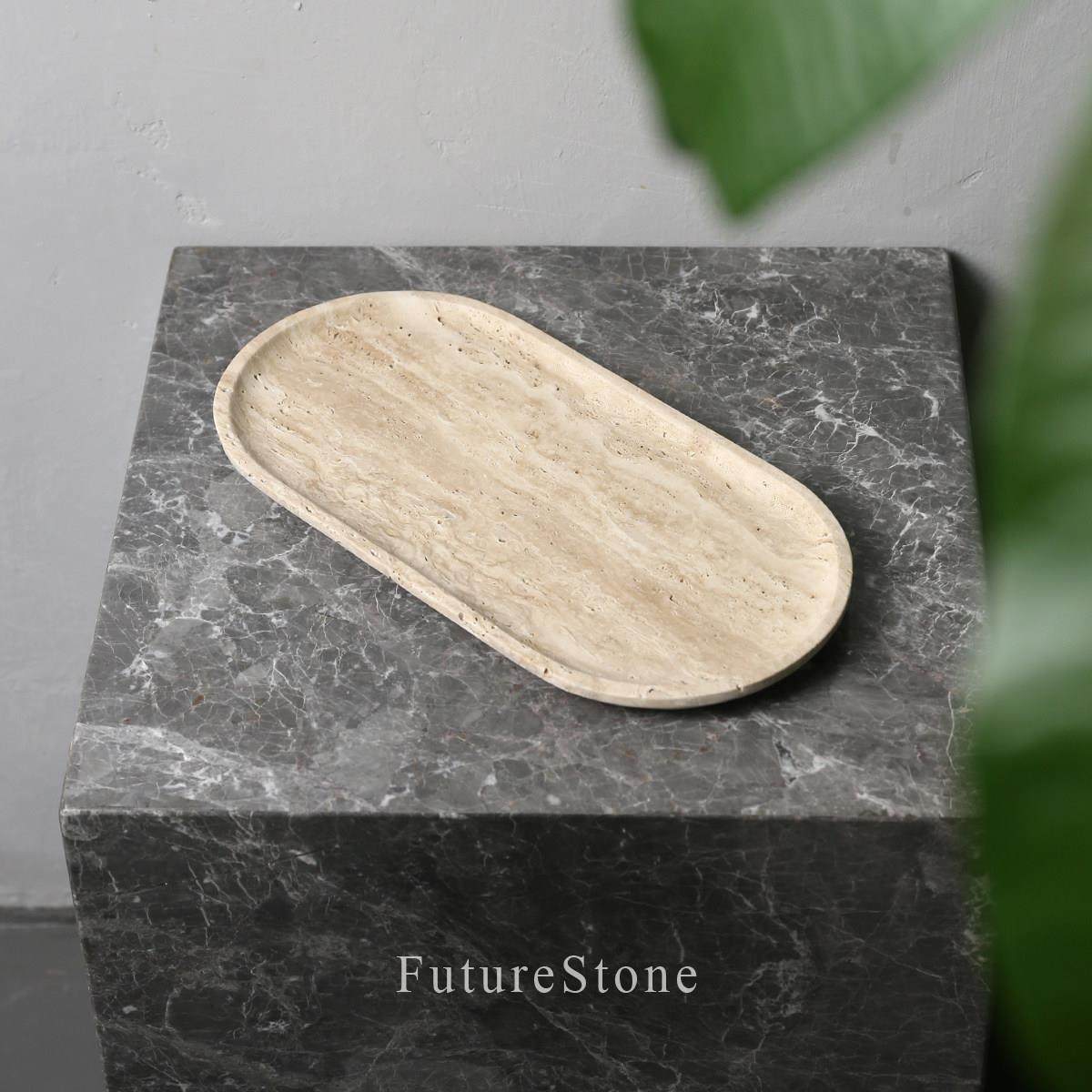 现代天然米白洞大理石托盘浴室香收纳样板房摆设香薰蜡烛置物盘,淘宝优惠券,粉丝福利购,淘宝优惠卷