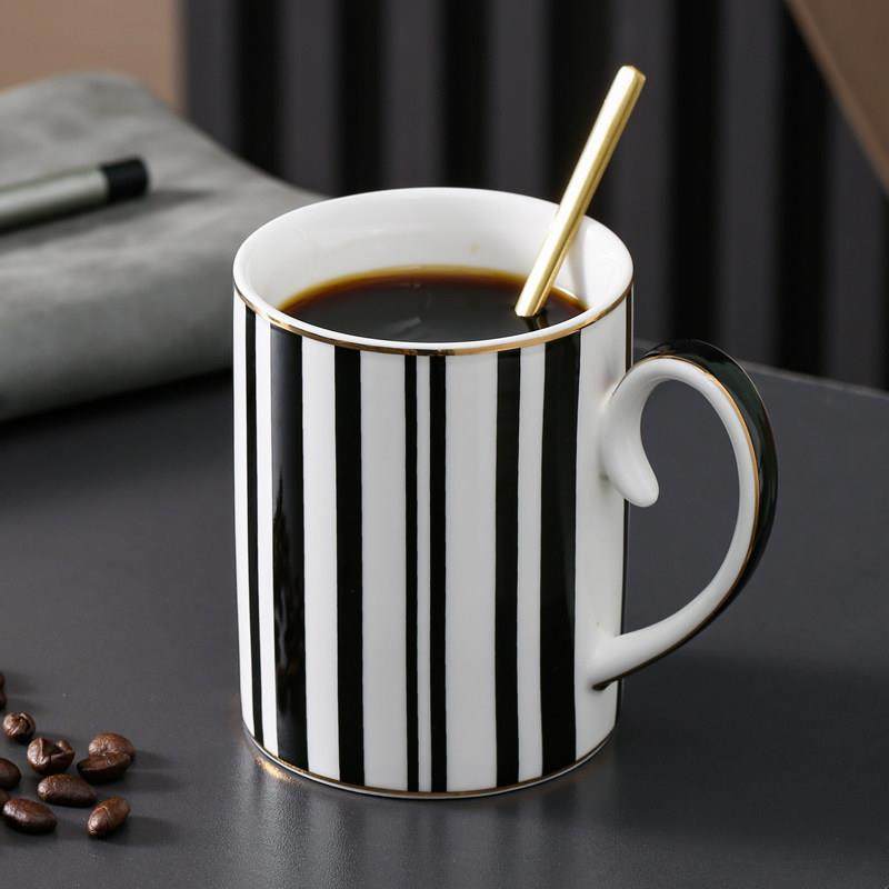 妙满屋条纹马克杯北欧INS风创意陶瓷办公室家用咖啡牛奶杯水杯子,淘宝优惠券,粉丝福利购,淘宝优惠卷