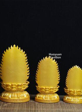 八宝莲底佛卡佛像观音菩萨尊金高背佛光莲饰唐卡