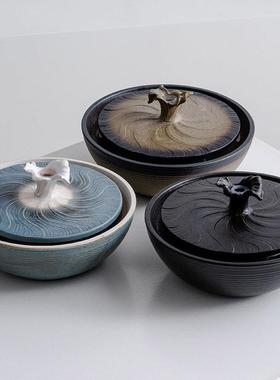 流水摆件USB循环水景饮水器宠物猫静音加湿乔迁店铺送礼桌面装饰