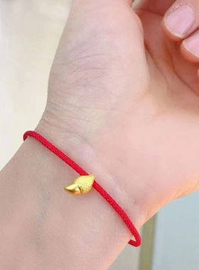 2025新款金色虎头情侣编织生肖手链红绳虎年本命年幸运饰品