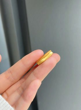 小红书爆款极简风刻丝素圈戒指女小众简约轻奢高级感时尚通勤指环