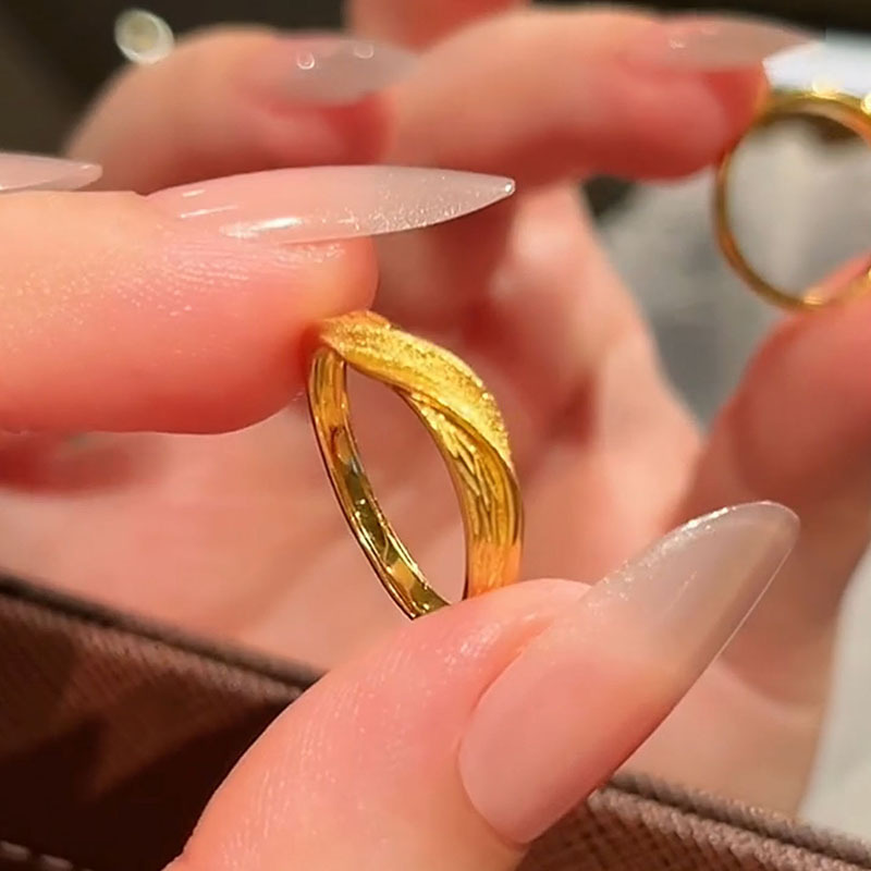 小红书同款莫比乌斯环戒指女素圈食指戒复古指环简约小众 - 图3