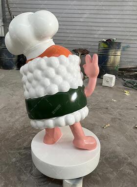 网红卡通寿司公仔雕塑户外商场寿司店餐厅门口厨师迎宾装饰品摆件