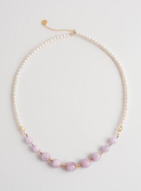 西子/【珠紫流萤】时尚百搭设计感小米珠微笑紫色项链/SSQQ004