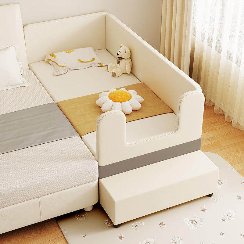 儿童拼接床婴儿加高护栏床边加宽大人可睡全软包高度可调节宝宝床,淘宝优惠券,粉丝福利购,淘宝优惠卷