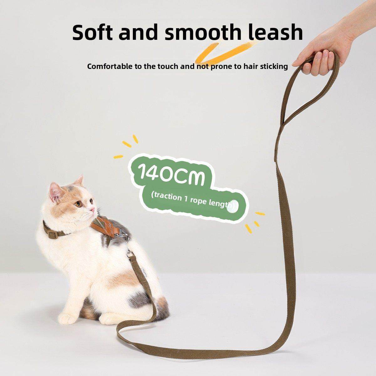 Wakytu英国小猫皮带狗猫宠物i型可调节的挽具宠物防分离,淘宝优惠券,粉丝福利购,淘宝优惠卷