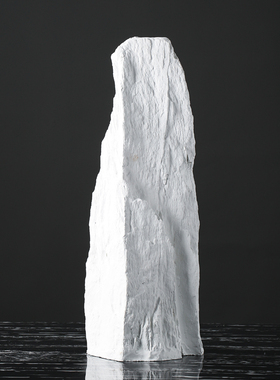 新中式样板房家居装饰陶瓷假山石头摆件简约客厅玄关软装饰品组合