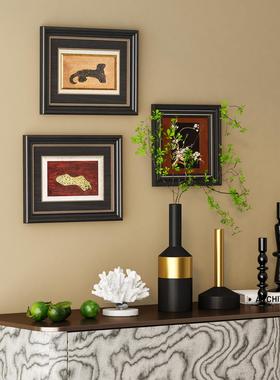 轻奢高级感玄关入户柜摆件家居客厅样板房鞋柜小众艺术挂画装饰品