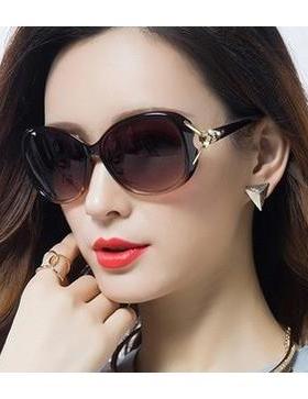 官方正品潮帕森女士偏光太阳镜新款防紫外线眼镜长脸圆脸紫色墨镜