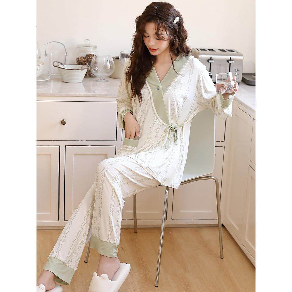 春夏莫代尔月子服夏季薄款纯棉8月份7产后产妇孕妇睡衣待产不勒肚,淘宝优惠券,粉丝福利购,淘宝优惠卷