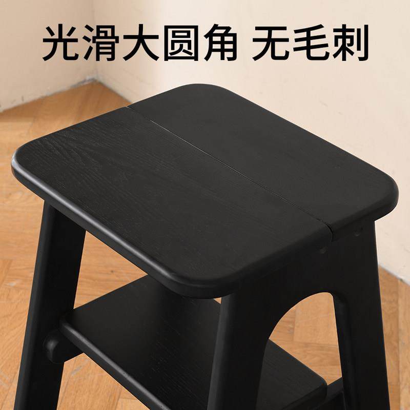 实木梯凳家用多功能梯子凳子两用可折叠登高楼梯人字梯室内吧台凳,淘宝优惠券,粉丝福利购,淘宝优惠卷