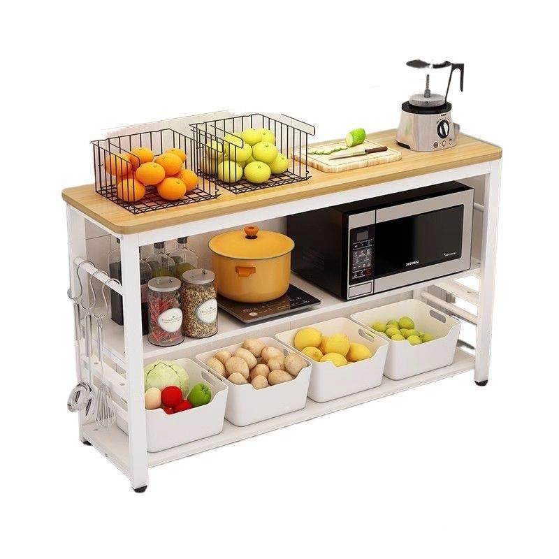 微厨房置物架落地层切菜桌架家厂家直供居收纳架操作工多作台波炉,淘宝优惠券,粉丝福利购,淘宝优惠卷