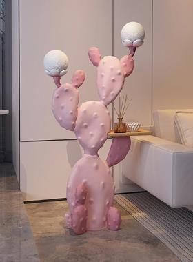 染春仙人掌客厅大型落地摆件电视柜沙发旁收纳卧室装饰灯乔迁礼物