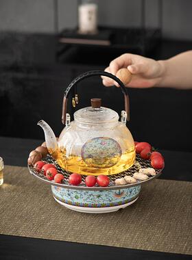 煮茶器电陶炉加厚耐热玻璃煮茶壶高端提梁泡茶壶电热煮茶炉烧水