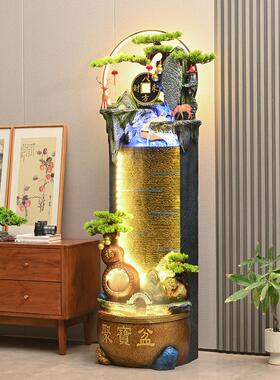 假山流水喷泉循环水景客厅办公室风水轮落地招财摆件乔迁开业礼品