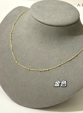 艾尔蒂玫瑰金锁骨素链女生礼物