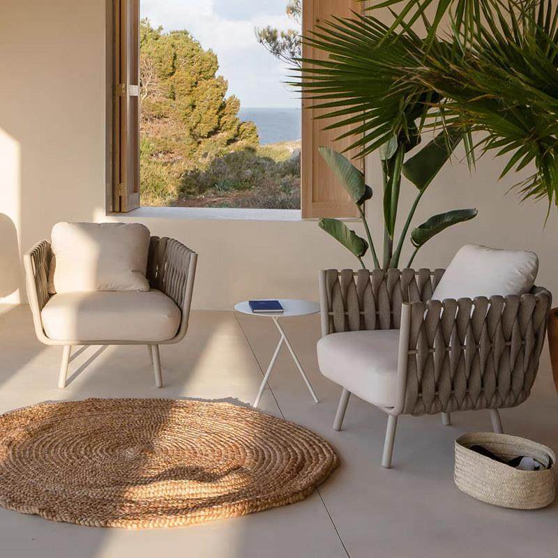 北欧户外沙发庭院露天阳台藤椅茶几组合防水防晒室外休闲 藤编沙,淘宝优惠券,粉丝福利购,淘宝优惠卷