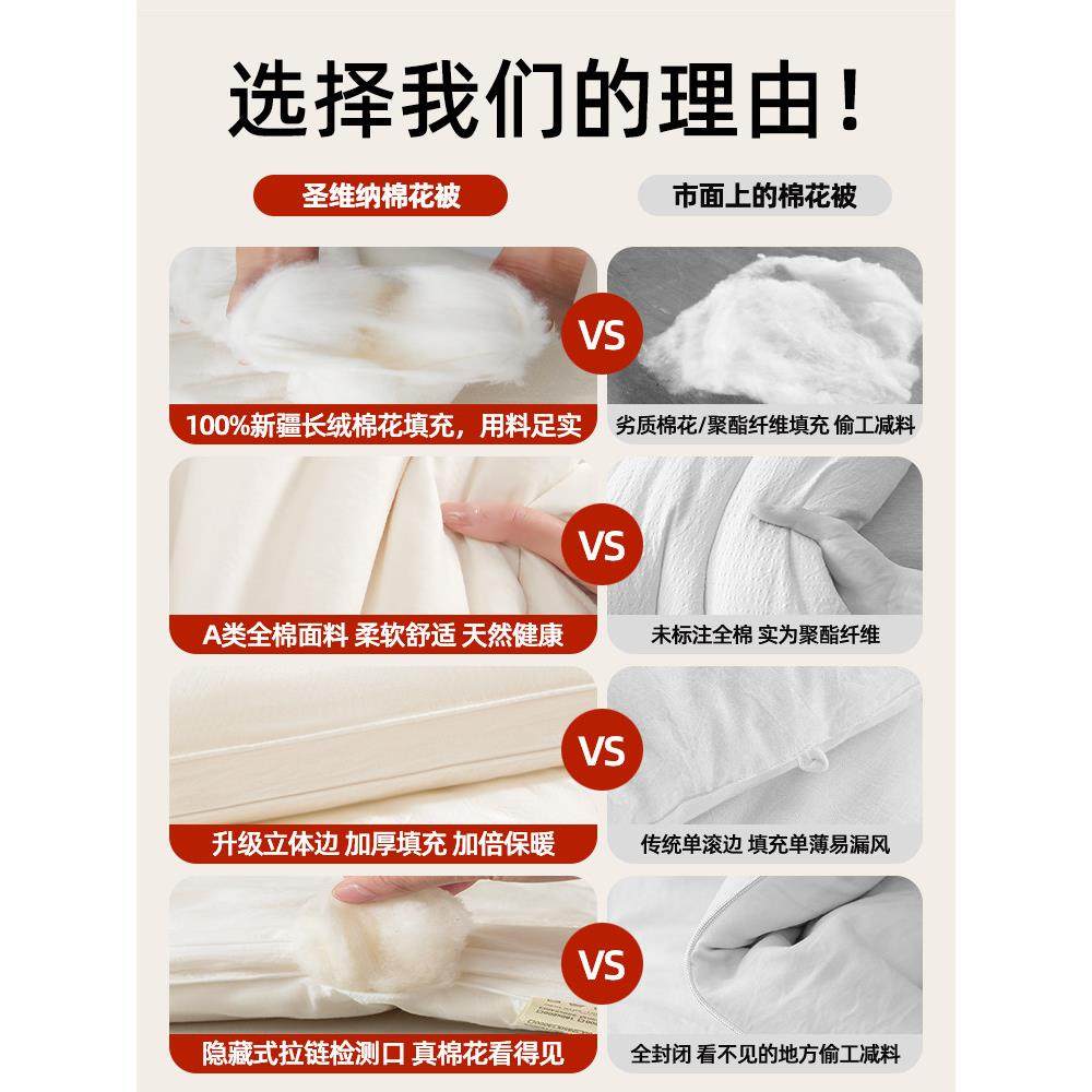 新疆棉花被子冬被棉被全棉冬季加厚保暖纯棉花被芯单人春秋被棉絮,淘宝优惠券,粉丝福利购,淘宝优惠卷