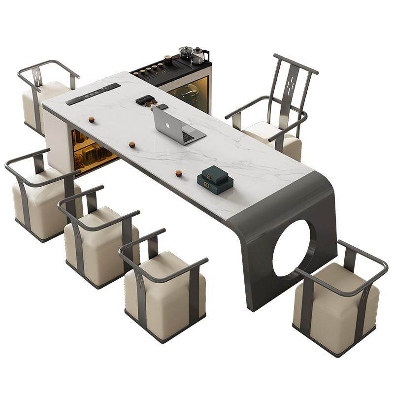 办公茶桌椅组合岩板茶台现代办公室茶桌现代阳台茶几泡茶一体两用,淘宝优惠券,粉丝福利购,淘宝优惠卷