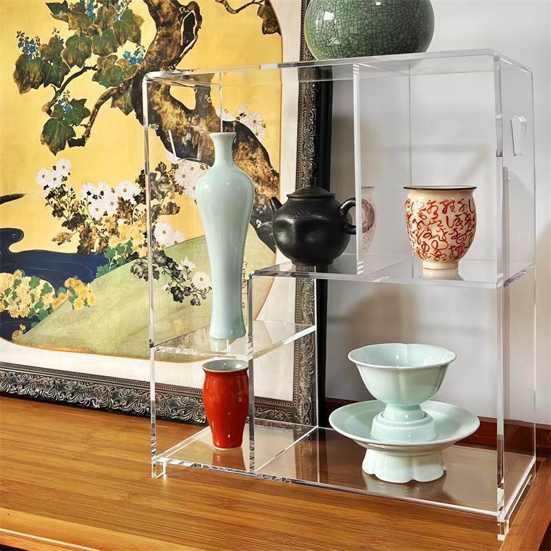 素里亚克力多格茶具收纳博古架茶杯展示架中式家用茶桌置物定制,淘宝优惠券,粉丝福利购,淘宝优惠卷