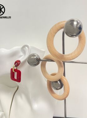 榉木圆环 diy婴童磨牙玩具配件针织磨牙圈原木色手袋扣环木圈木环
