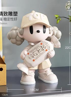 潮玩女孩大型摆件家居饰品客厅电视柜卧室软装饰品女生日乔迁礼物