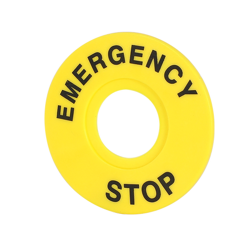 黄色警示圈急停按钮标识圆形紧急停止开关标识牌STOP标牌提示片 - 图3
