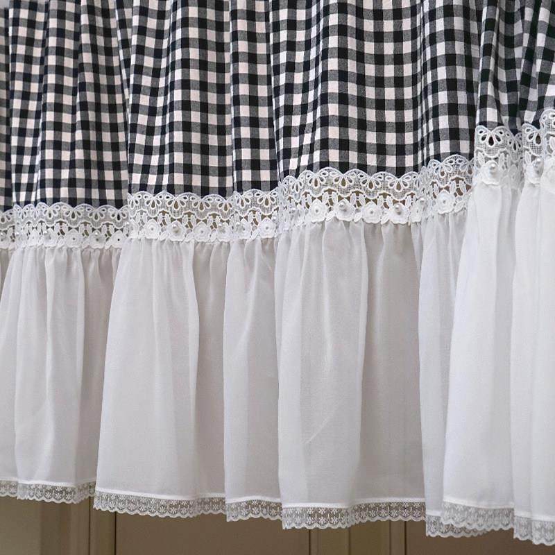 浪漫格调蕾丝门帘半帘窗帘短款帘隔断帘厨房窗户柜子屏风遮挡帘子,淘宝优惠券,粉丝福利购,淘宝优惠卷