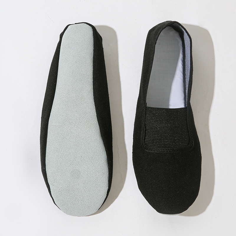 体操鞋男女舞蹈鞋练功鞋成人瑜伽软底白色帆布跳舞鞋儿童芭蕾舞鞋